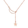 collier lune rose gold